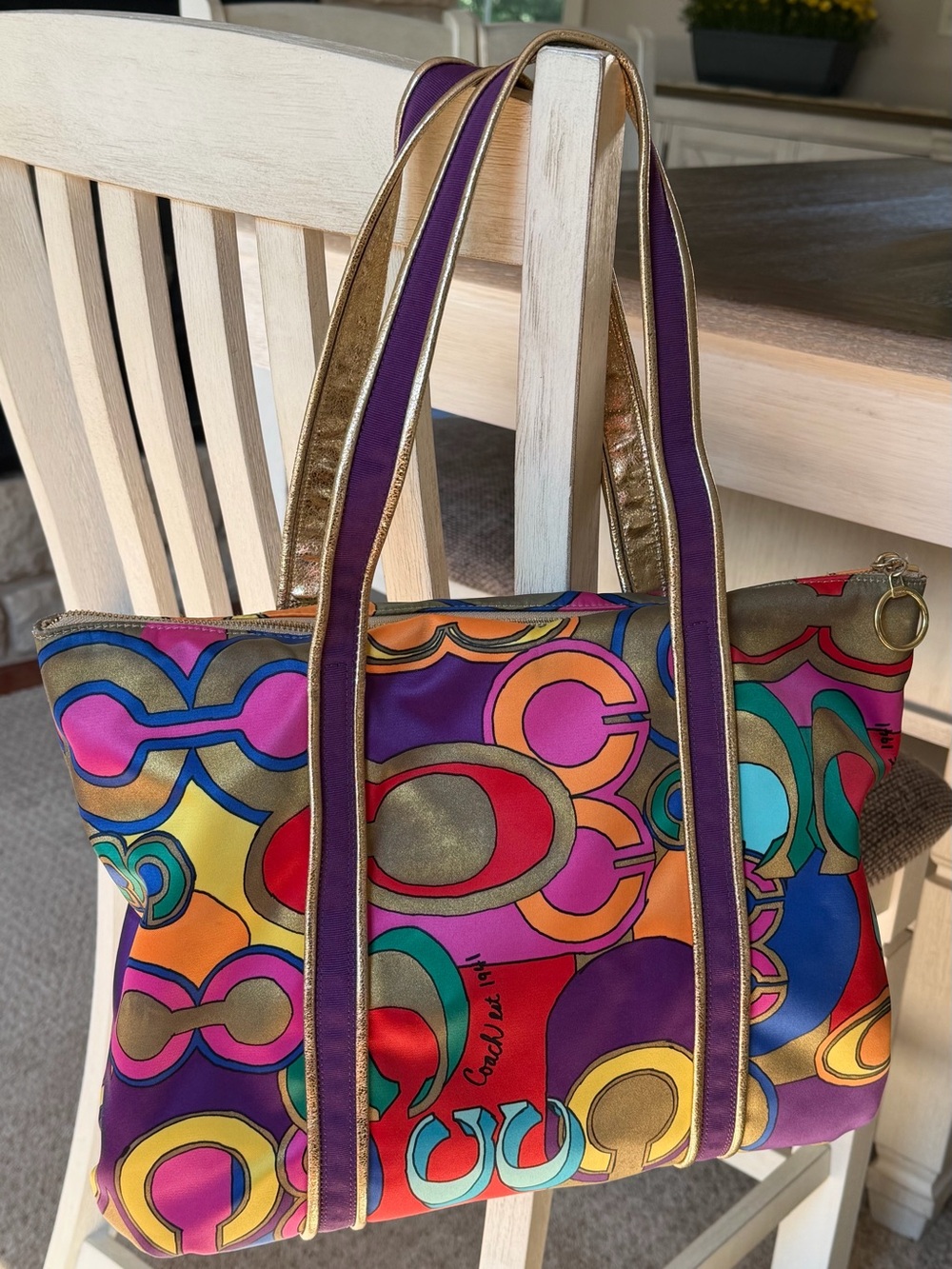 RARE Vintage Coach Poppy Pop C Glam Tote Bag 14365 Excellent Condition Y2K - Picture 5 of 16